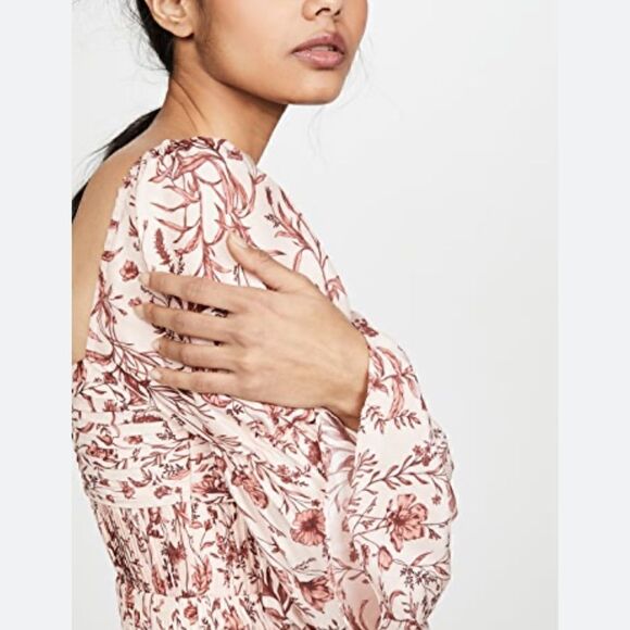 AMUR Filipa Floral Silk Midi Dress | SZ 6 - Picture 7 of 16